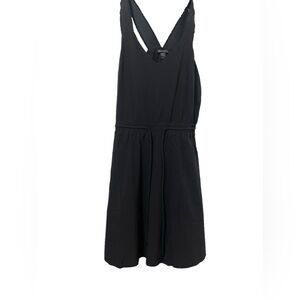 💜💜🌼NWOTAthleta Savannah Strap Mini Athletic Tie Waist Dress Black Size Medium